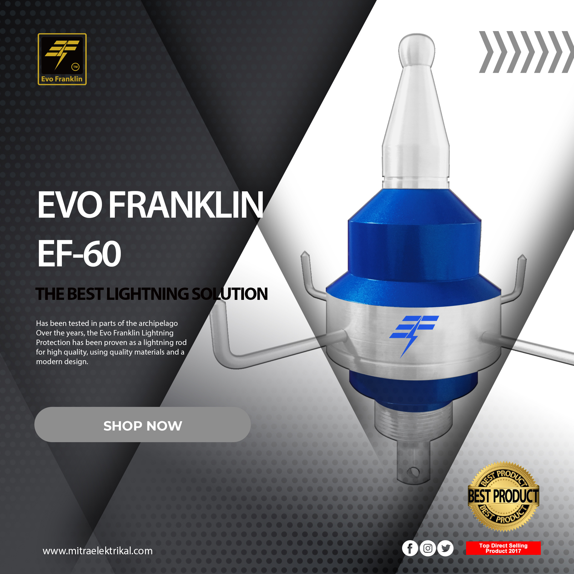 Penangkal petir Evo Franklin EF-60
